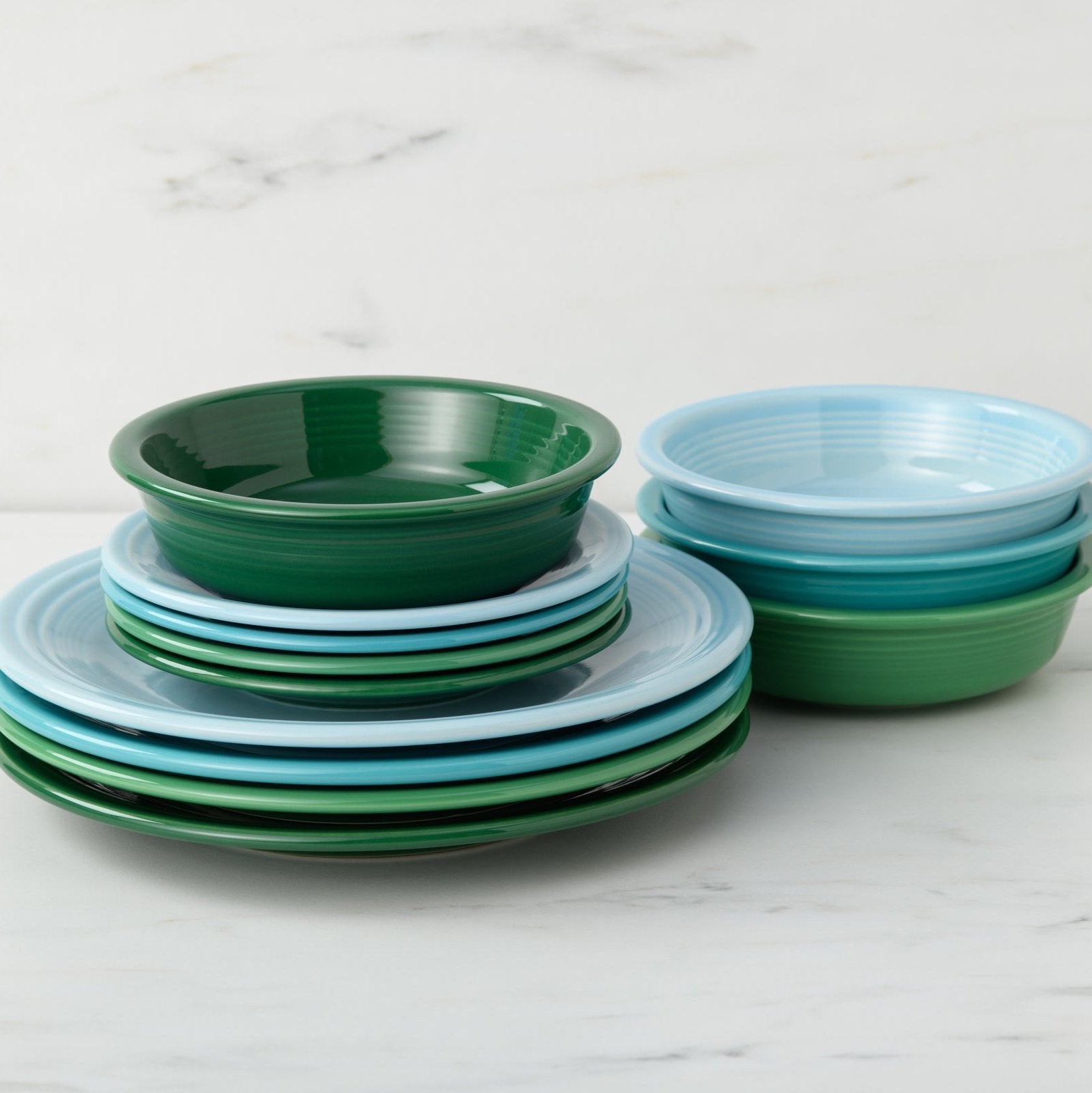 Mixed Aegean Classic Rim 12-Piece Dinnerware Set. Service for 4 - Image 2
