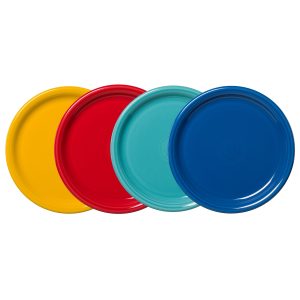 Mixed Vibrant Bistro Coupe 10 1/2 Inch Dinner Plate. Set of 4
