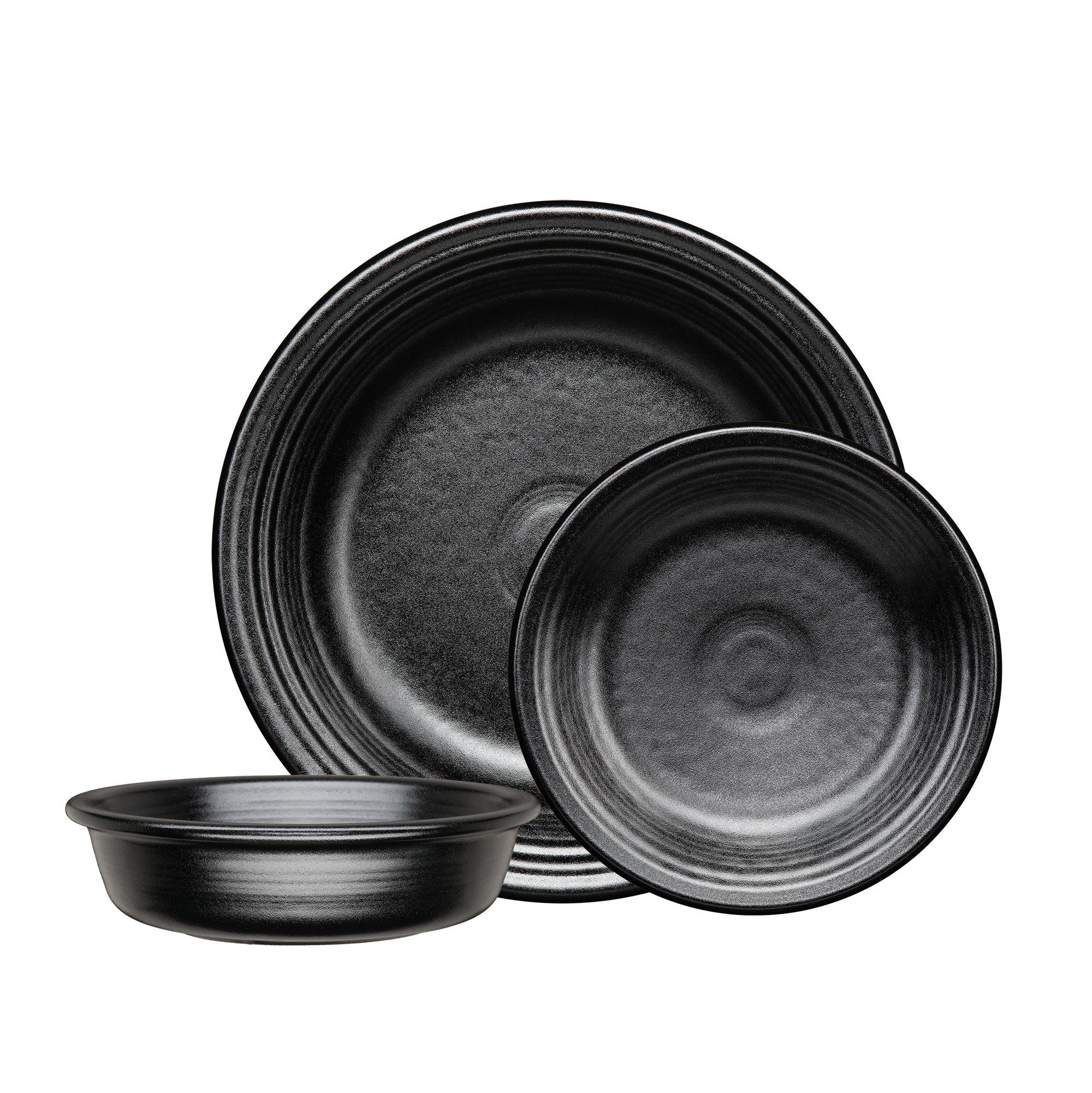 Classic Rim 3-Piece Dinnerware Set. Service for 1 Foundry