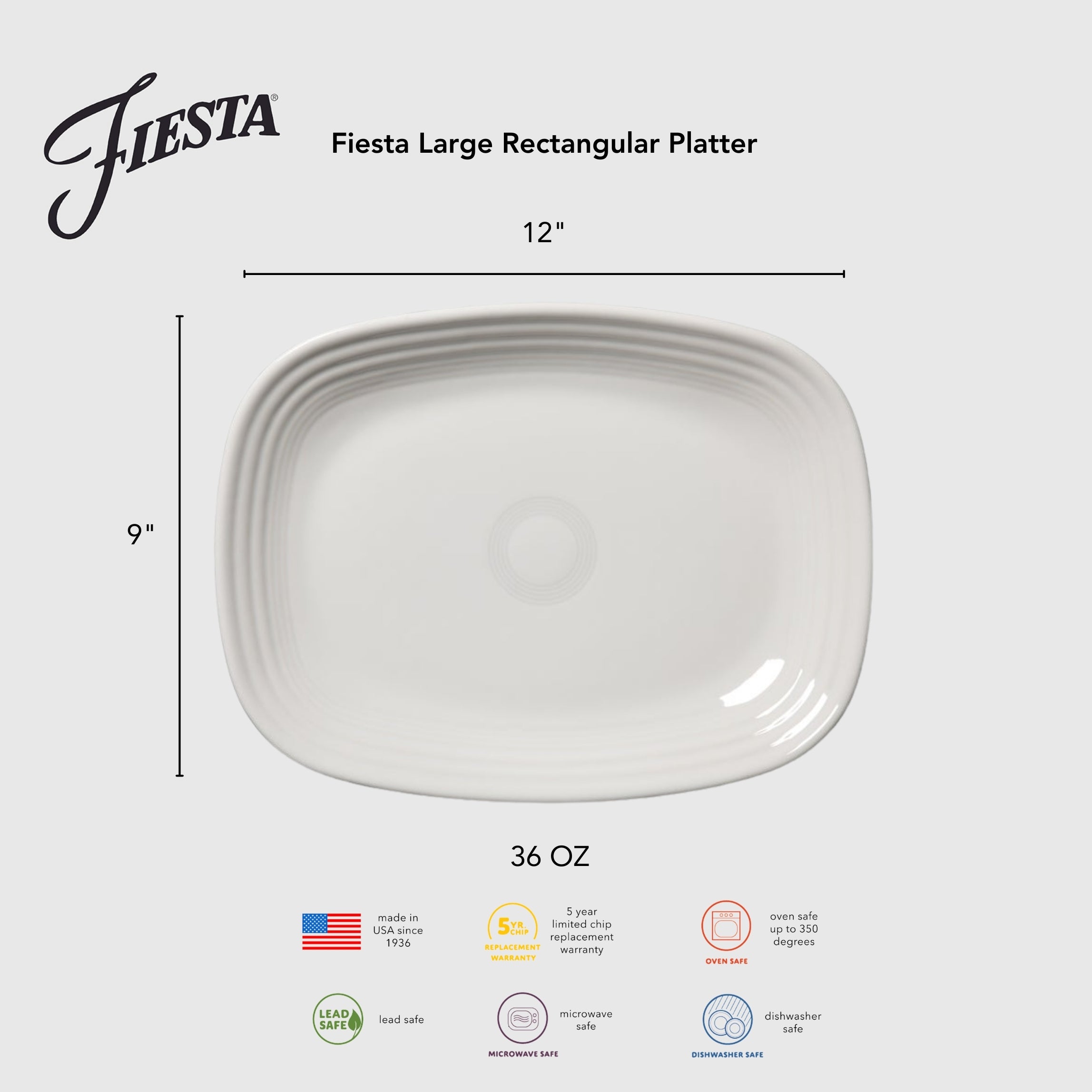 Lavender 12 Inch Large Rectangular Platter - Image 4