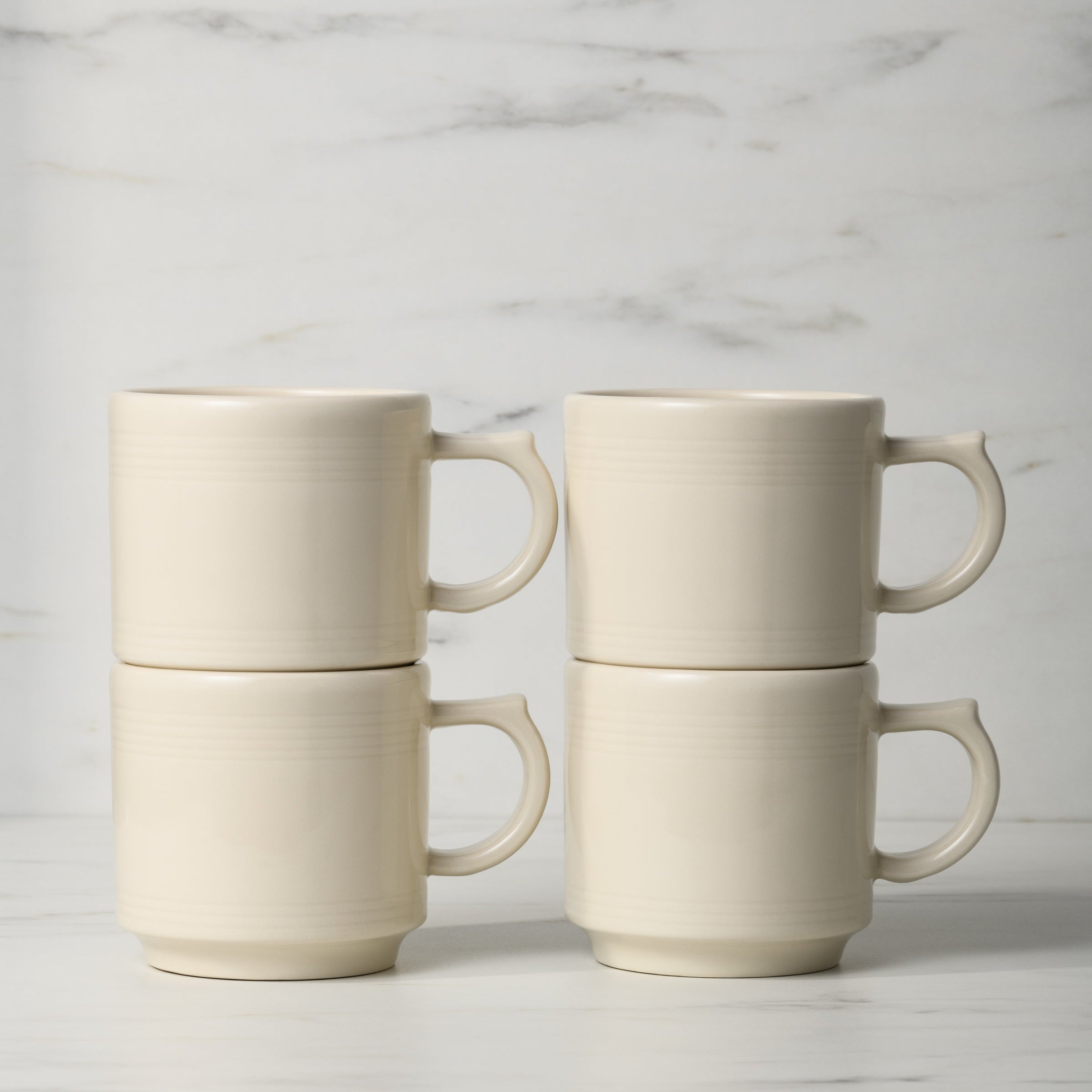 Linen 16 OZ Set of 4 Stackable Mug Set - Image 2