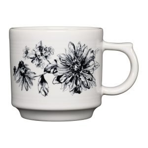 Botanical Floral Black 16oz Stackable Mug