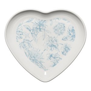 Retired Fiesta Botanical Floral 9 Inch Heart Shaped Plate