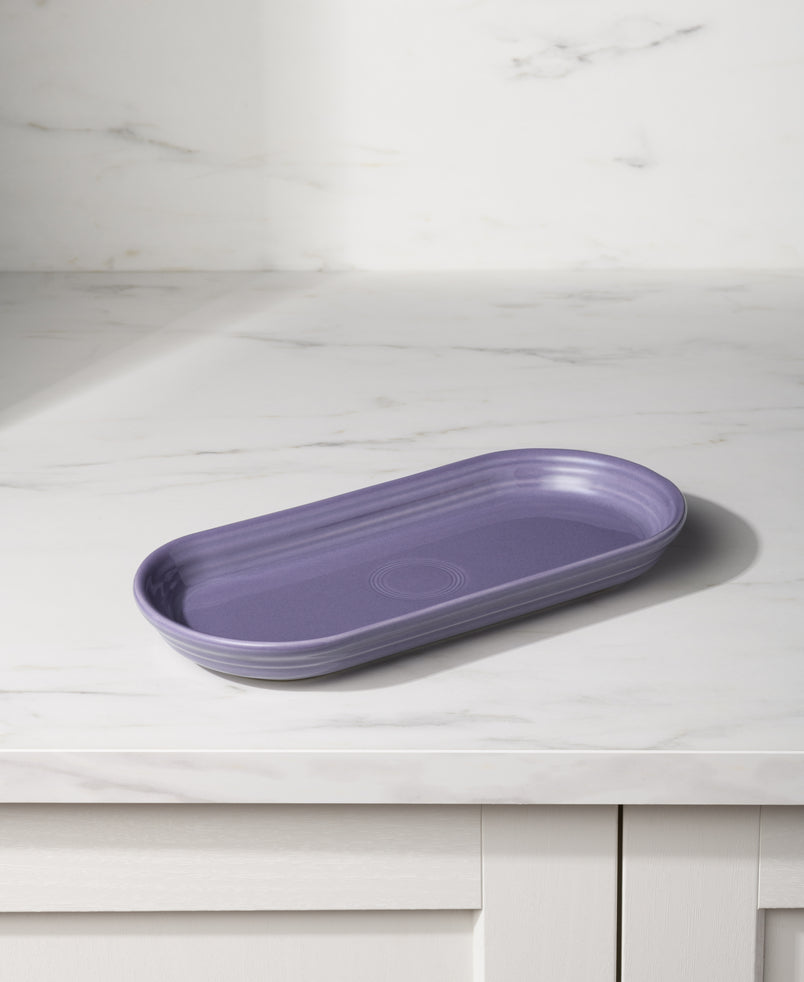 Lavender 11 7/8 Inch Oblong Serving Platter - Image 4