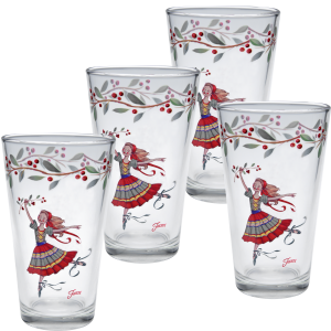 Nutcracker The Ballerina 16 oz. Cooler Glass - Set of 4