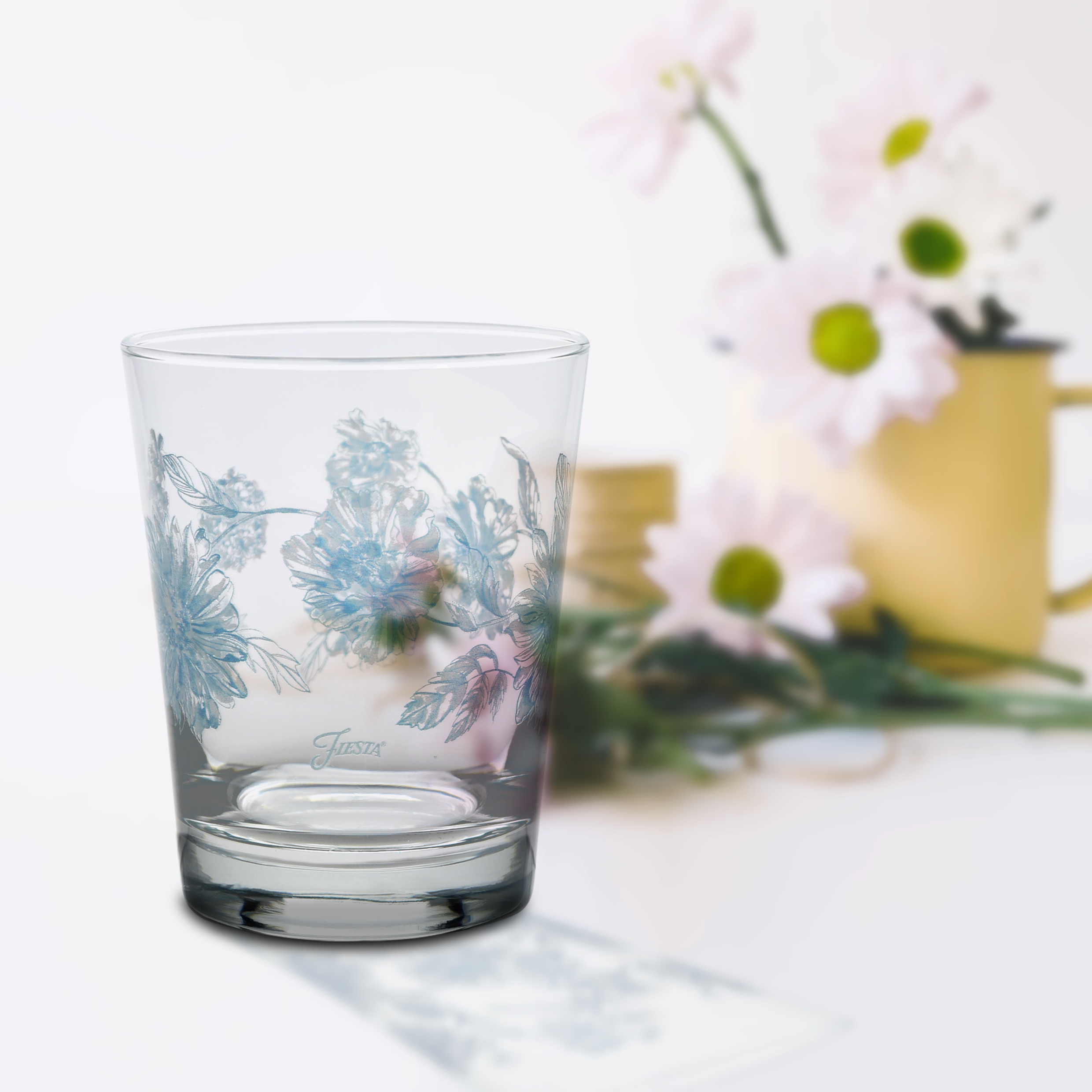 Botanical Floral 15 oz. Tapered Double Old Fashion Glass – Set of 4 - Image 3