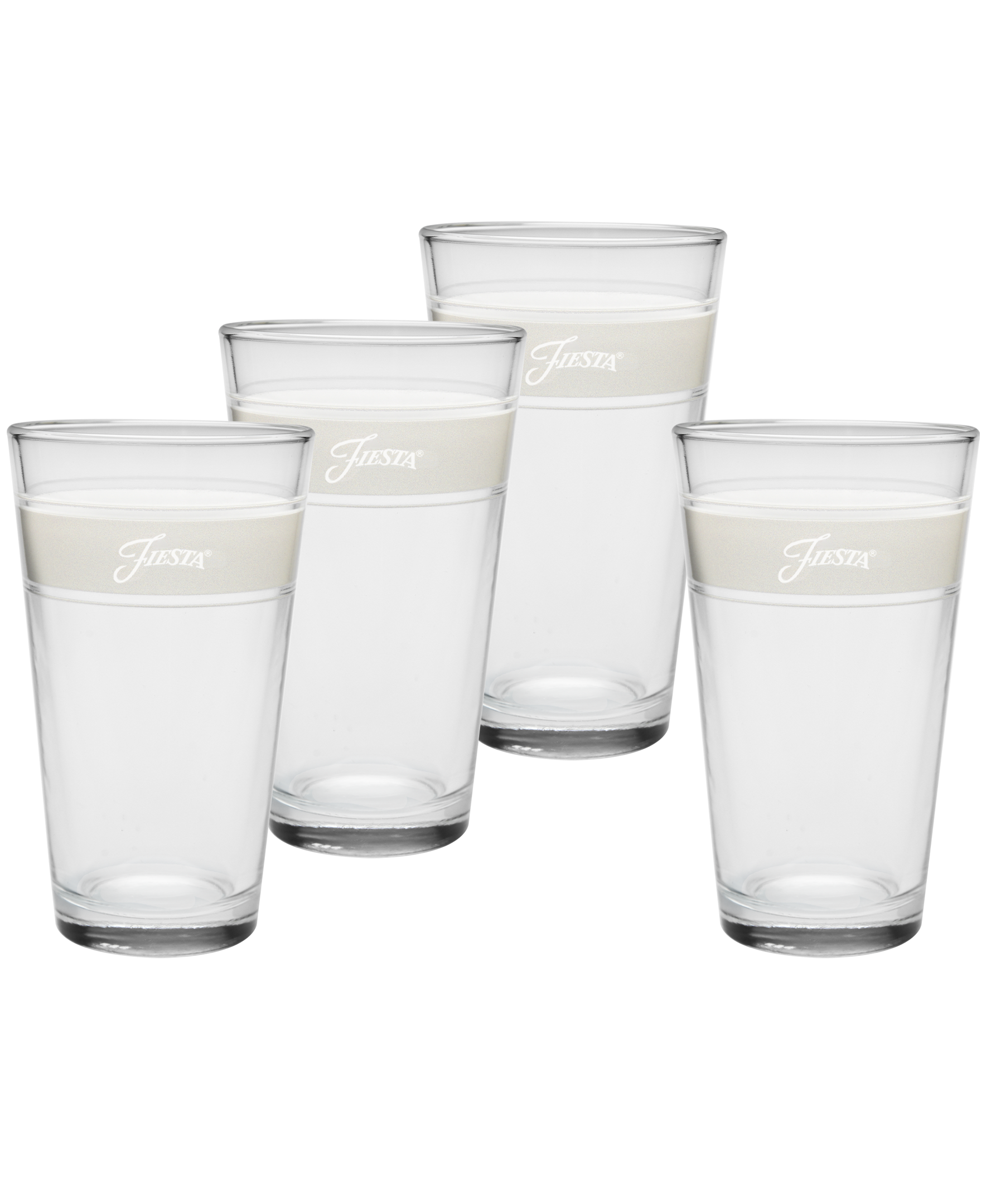 Linen 16 oz. Frame Cooler Glass - Set of 4