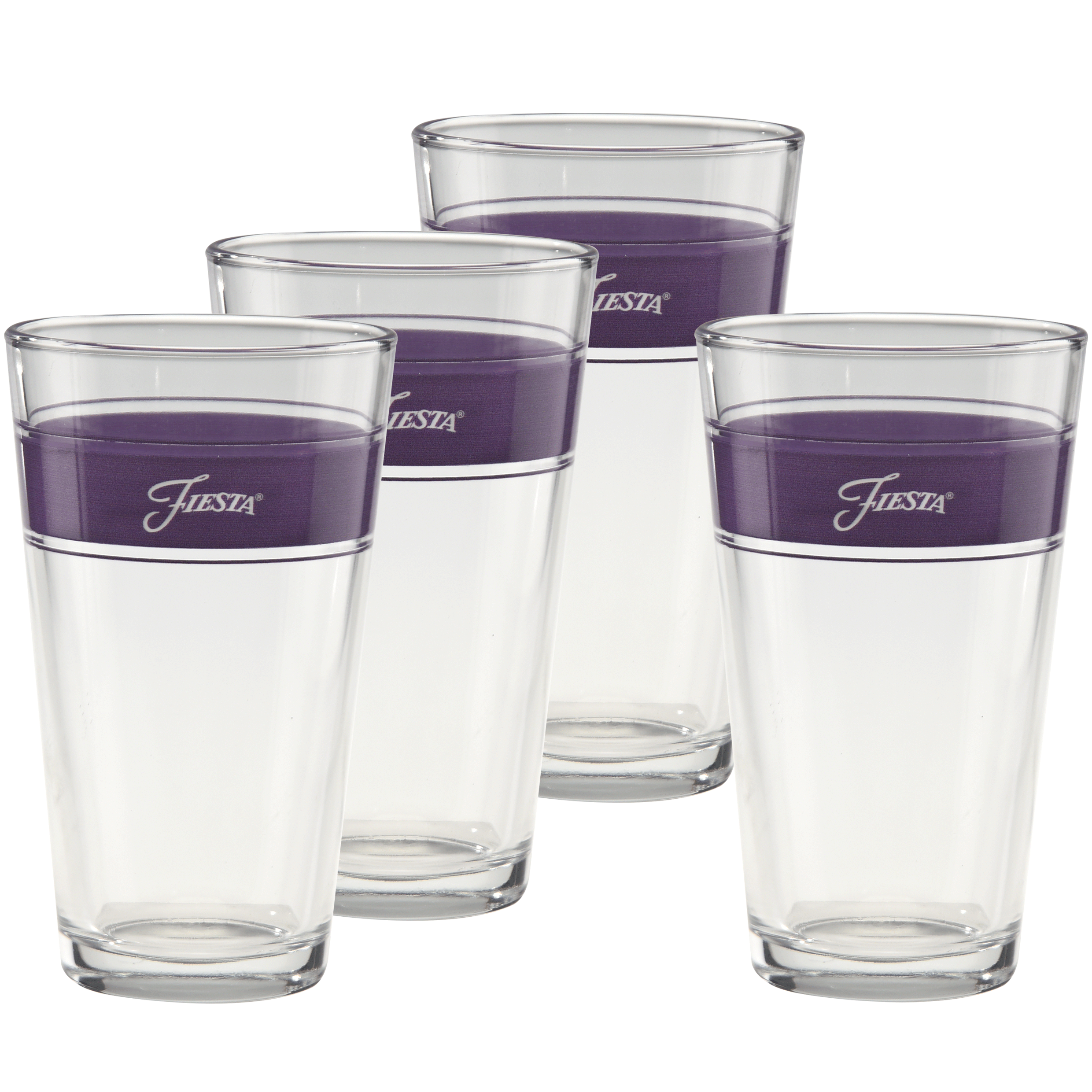 Lavender 16 oz. Frame Cooler Glass - Set of 4