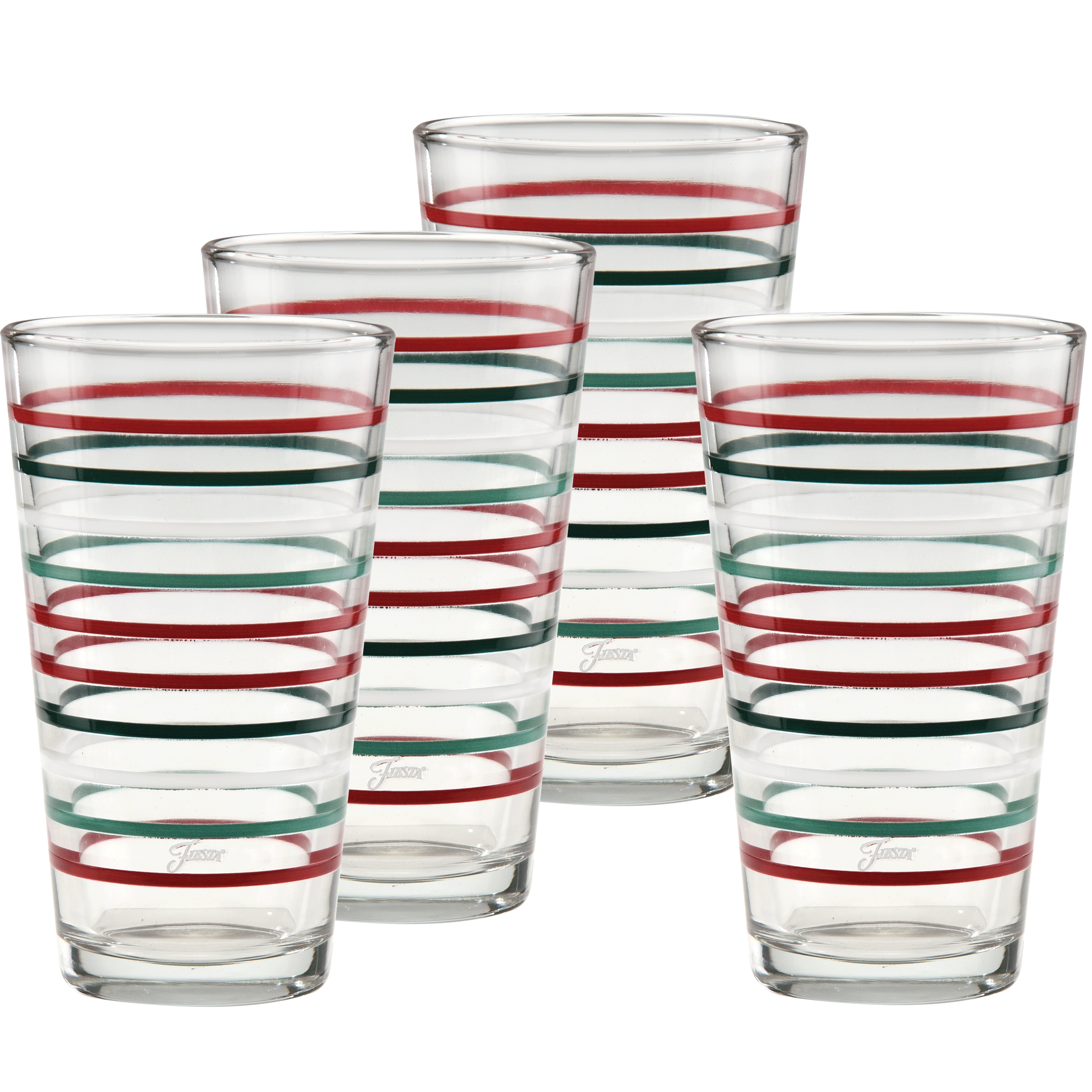 16 oz. Fiesta Americana Thin Stripe Cooler Glass - Set of 4