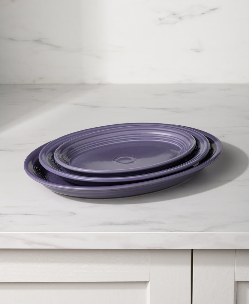 Lavender 9 5/8 Inch Small Oval Serving Platter - Image 2