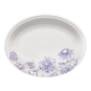 Botanical Floral Lavender 11 5/8 Inch Medium Oval Serving Platter