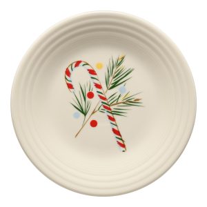 Jolly Christmas Candy Cane Classic Rim 9 Inch Luncheon Plate