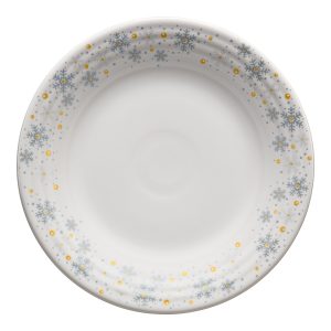 White Snowflake Classic Rim 9 Inch Luncheon Plate