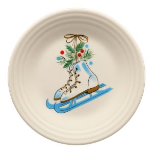 Jolly Christmas Skates Classic Rim 9 Inch Luncheon Plate