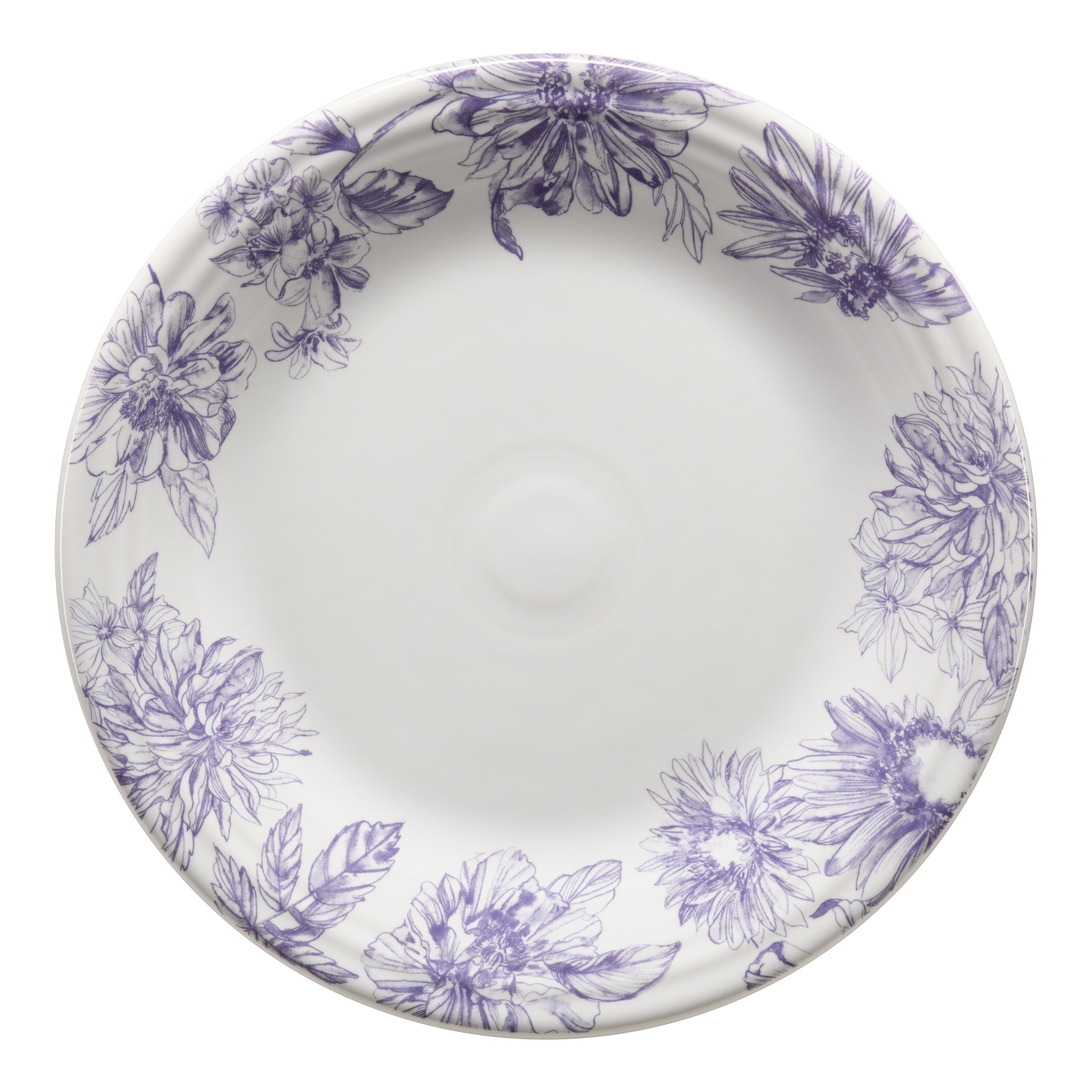 Botanical Floral Lavender Classic Rim 10 1/2 Inch Dinner Plate