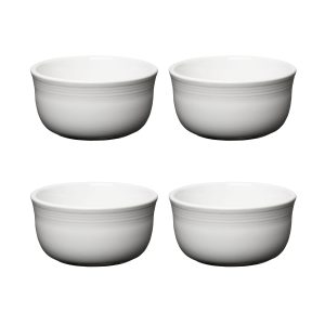 White Set of 4 All-Purpose 6-Inch 28OZ Gusto Bowls