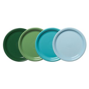Mixed Aegean Bistro Coupe 9 Inch Luncheon Plate. Set of 4