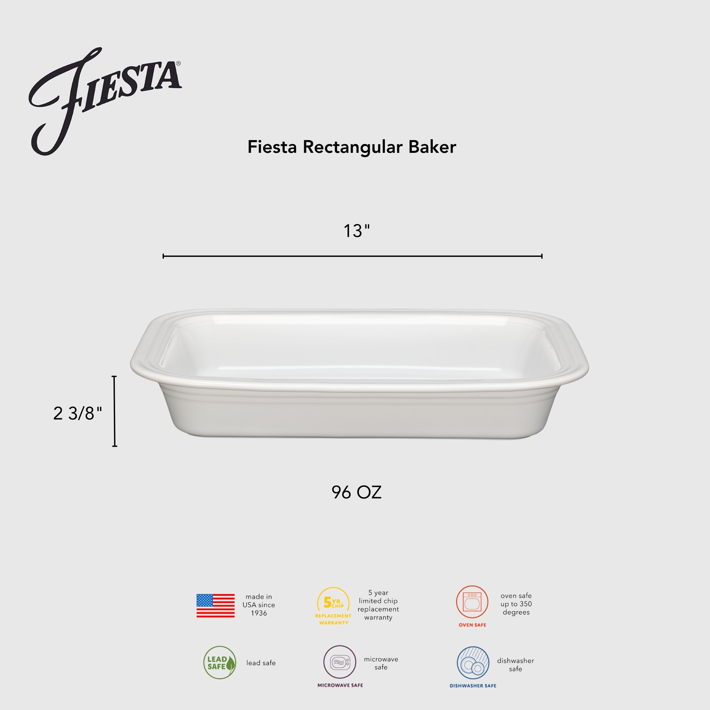 Lavender Rectangular 9x13 Inch Baker 3 Quart - Image 3