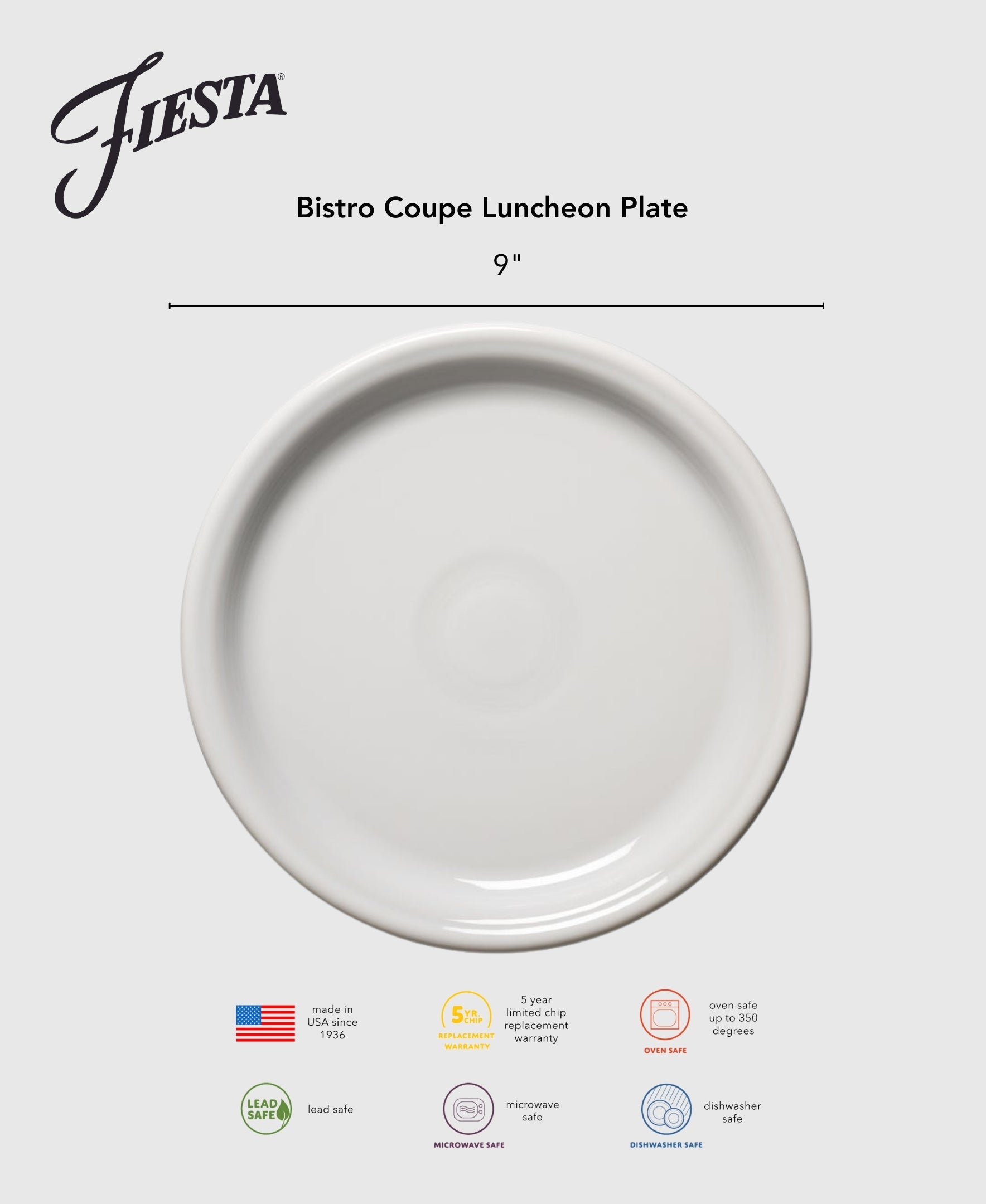 Lavender Bistro Coupe 9 Inch Luncheon Plate - Image 2