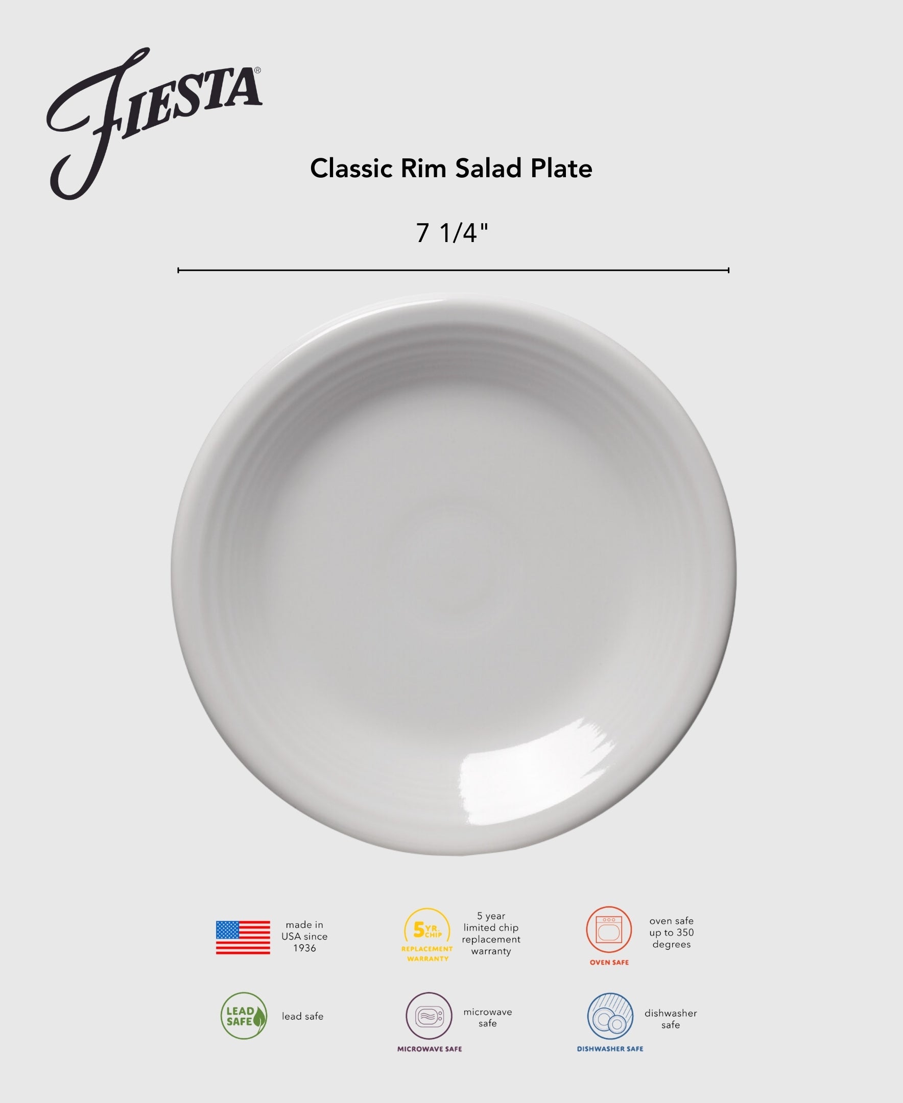 Classic Rim 7 1/4 Inch Salad Plate Foundry - Image 3