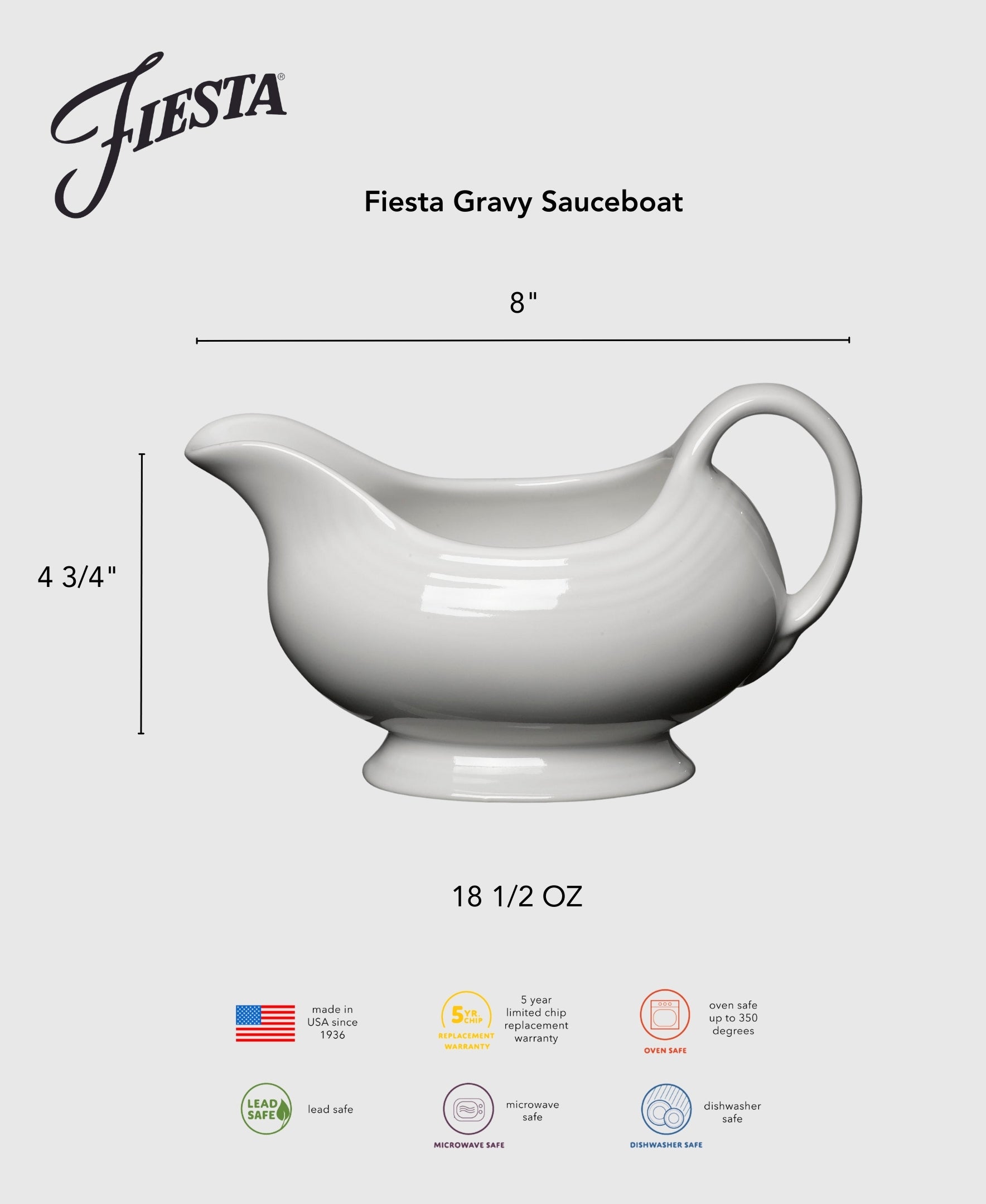 Lavender 18 1/2 OZ Gravy Sauceboat - Image 3