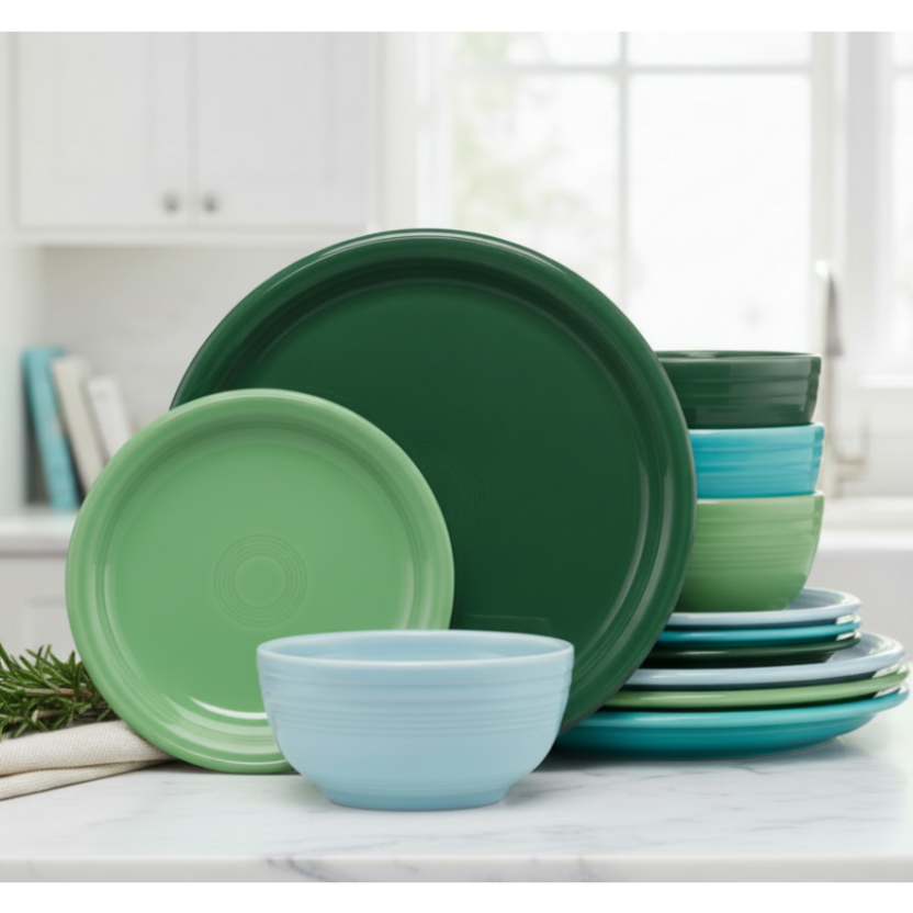 Mixed Aegean Bistro Coupe 12-Piece Dinnerware Set. Service for 4 - Image 3