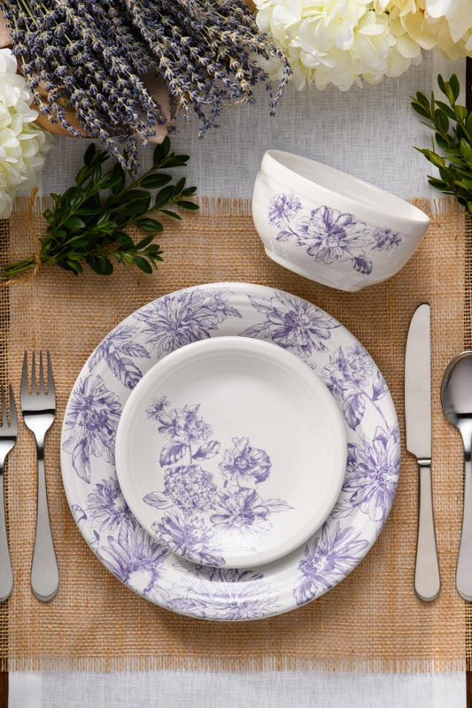 Botanical Floral Lavender Bistro Coupe 5 1/2 Inch Cereal Bowl 22 OZ - Image 2