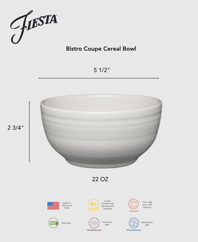 Botanical Floral Lavender Bistro Coupe 5 1/2 Inch Cereal Bowl 22 OZ - Image 4