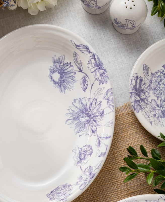 Botanical Floral Lavender 11 5/8 Inch Medium Oval Serving Platter - Image 2
