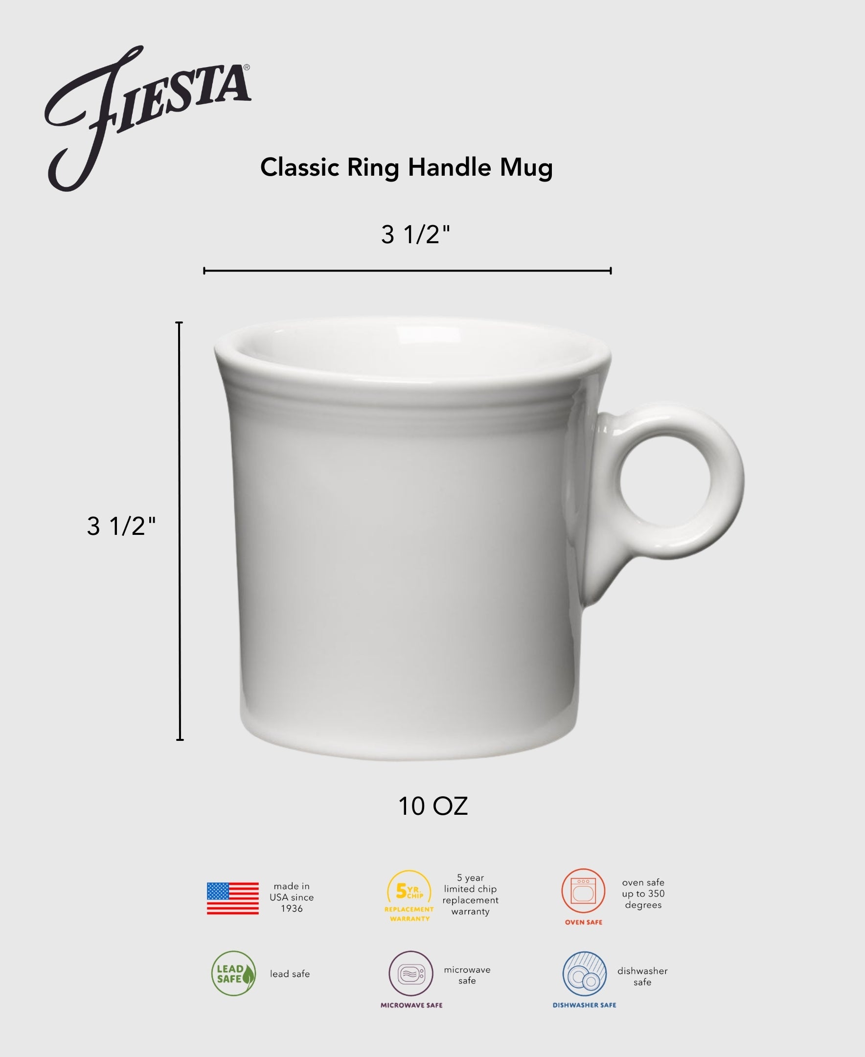 Lavender Classic Ring Handle 10 1/4 OZ Mug - Image 3