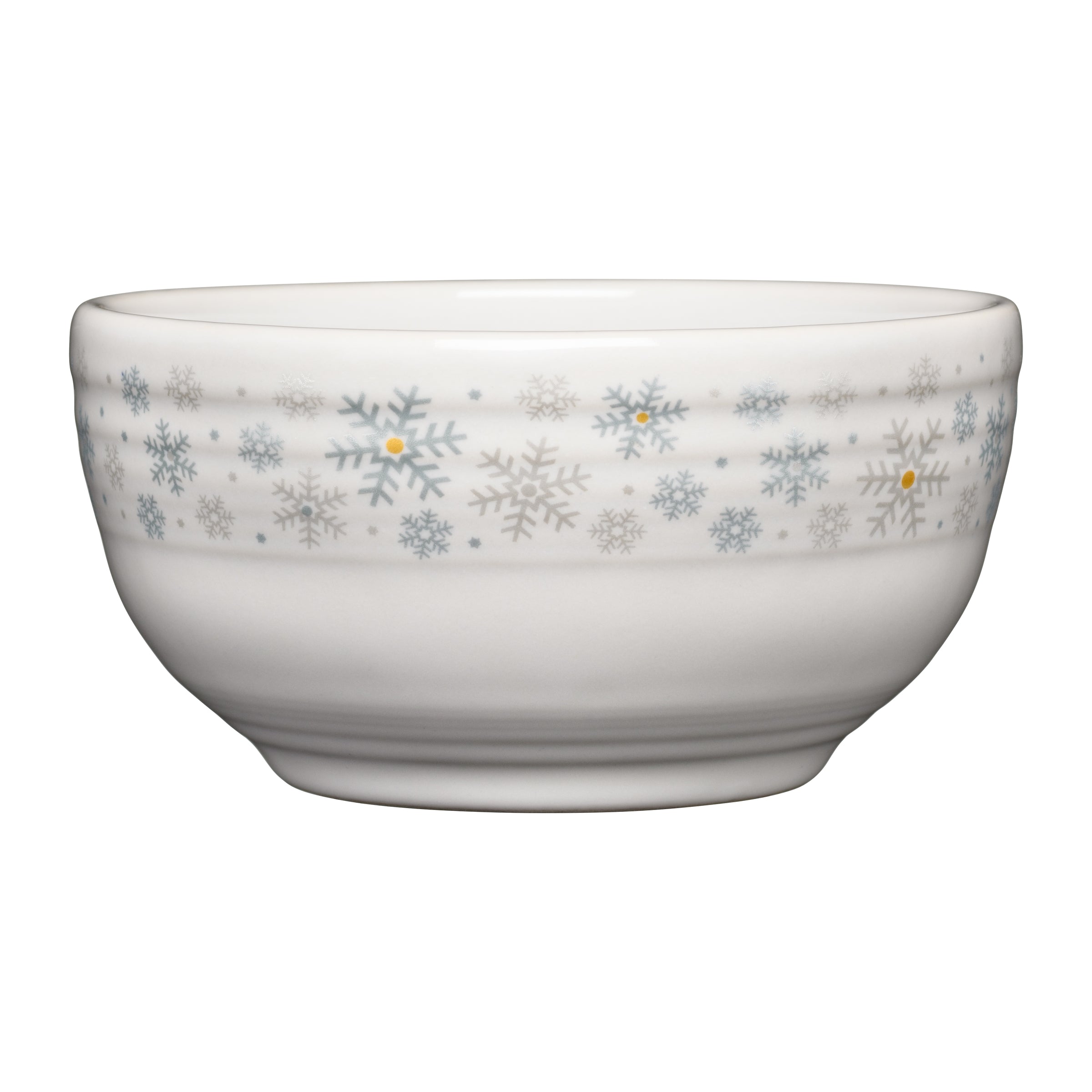 White Snowflakes Bistro Coupe 5 1/2 Inch Cereal Bowl 22 OZ
