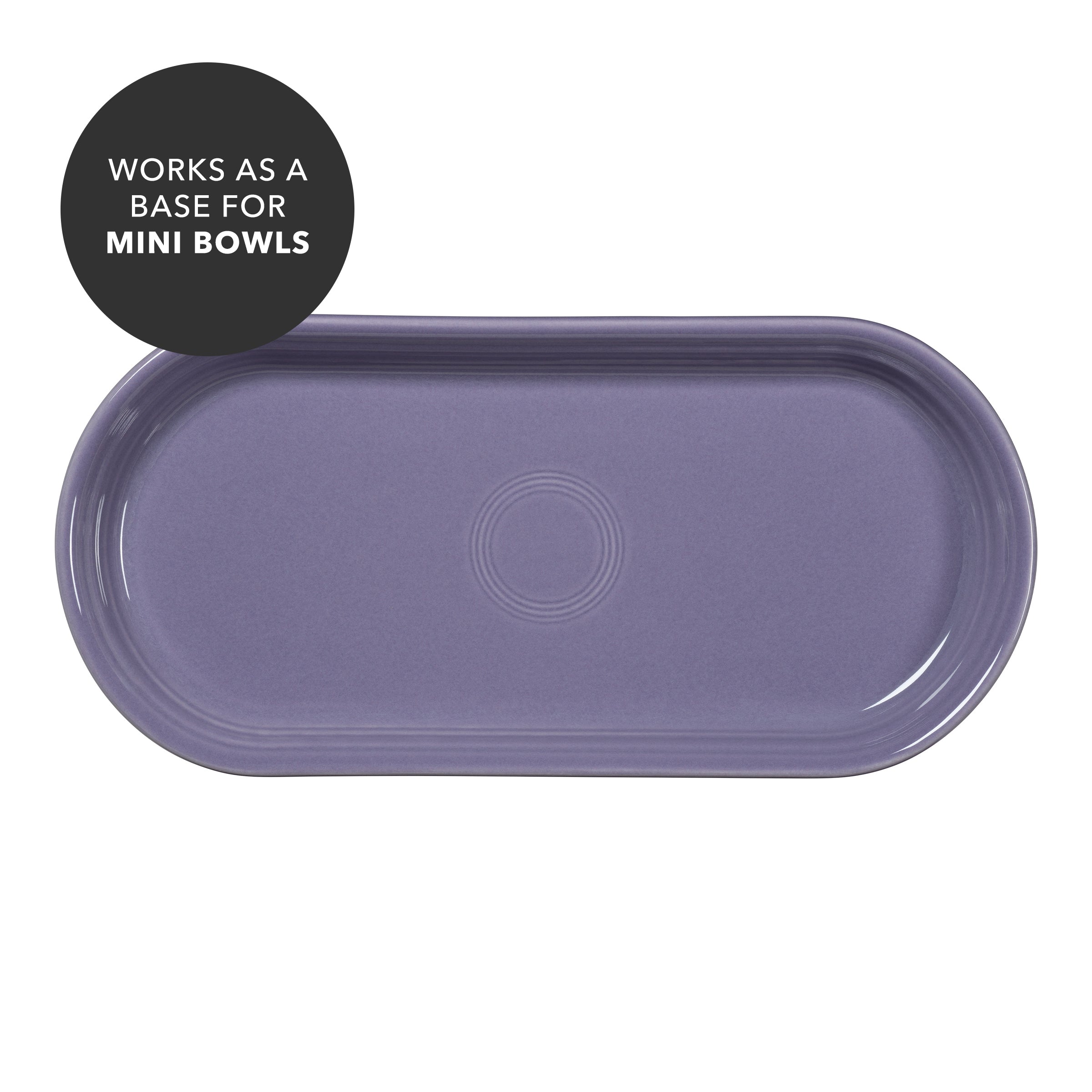 Lavender 11 7/8 Inch Oblong Serving Platter - Image 2