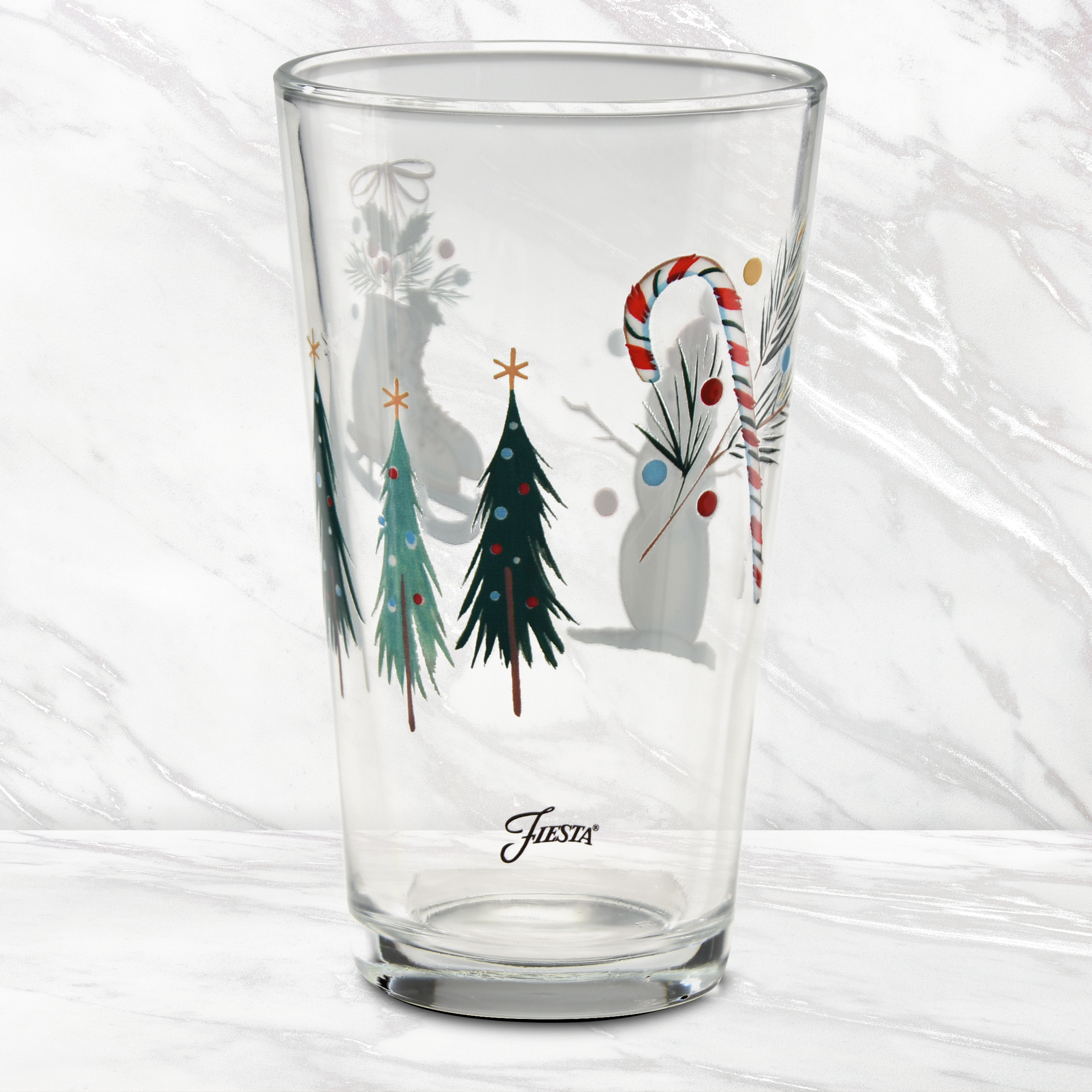 16 oz. Fiesta Jolly Christmas Cooler Glass - Set of 4 - Image 2
