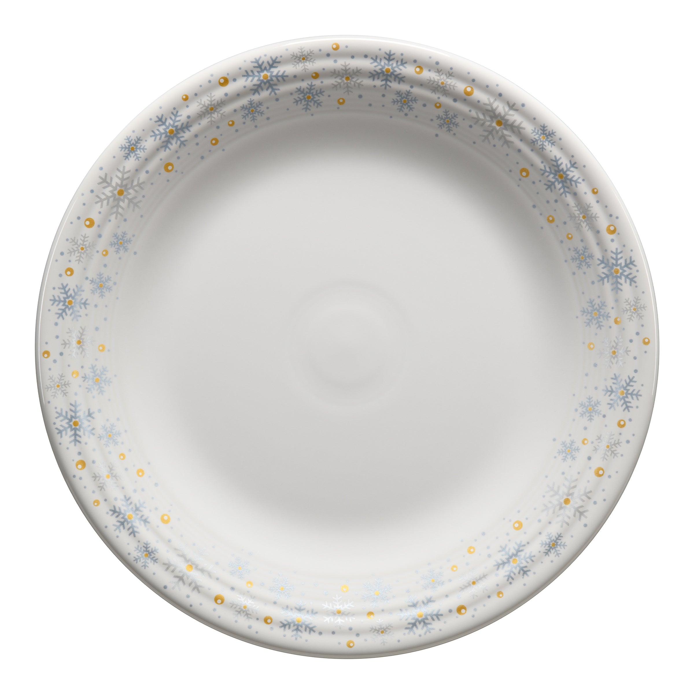 White Snowflake Classic Rim 10 1/2 Inch Dinner Plate